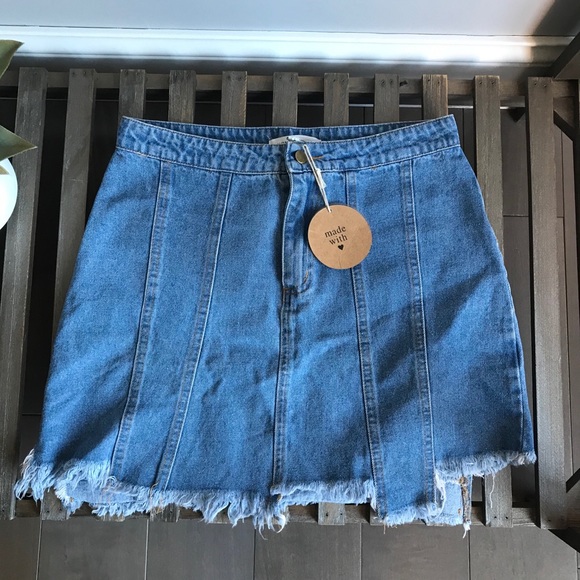 Honey Punch Dresses & Skirts - Honey Punch NWT Denim Skirt